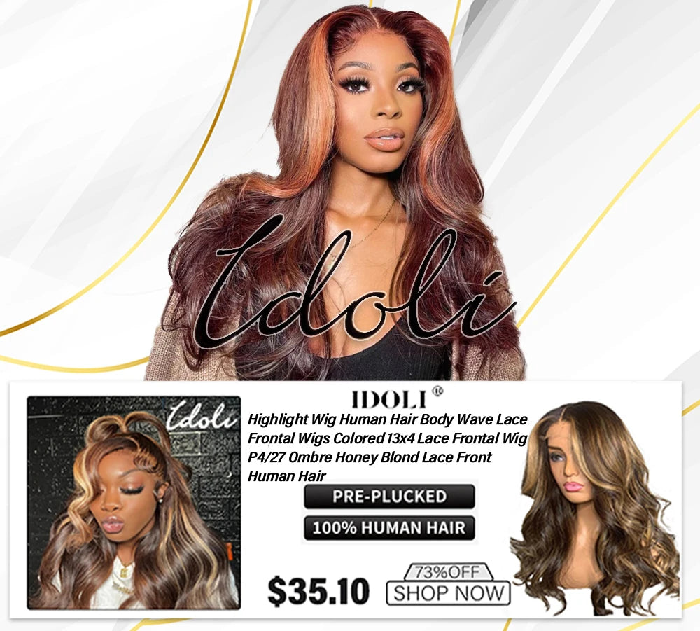 Highlight Wig Human Hair Body Wave Lace Frontal Wigs Colored 13x4 Lace Frontal Wig P4/27 Ombre Honey Blond Lace Front Human Hair