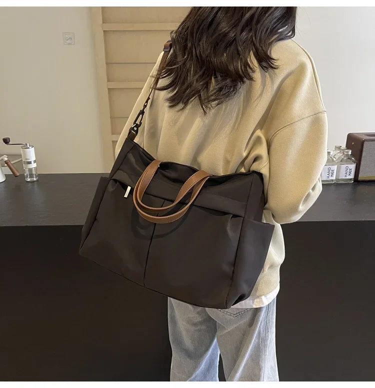Large Capacity Winter Lady Shoulder Bag Vintage Casual Girl Tote Bags Y2K Pu Leather Female Handbags Women's Commuter Bag Purse