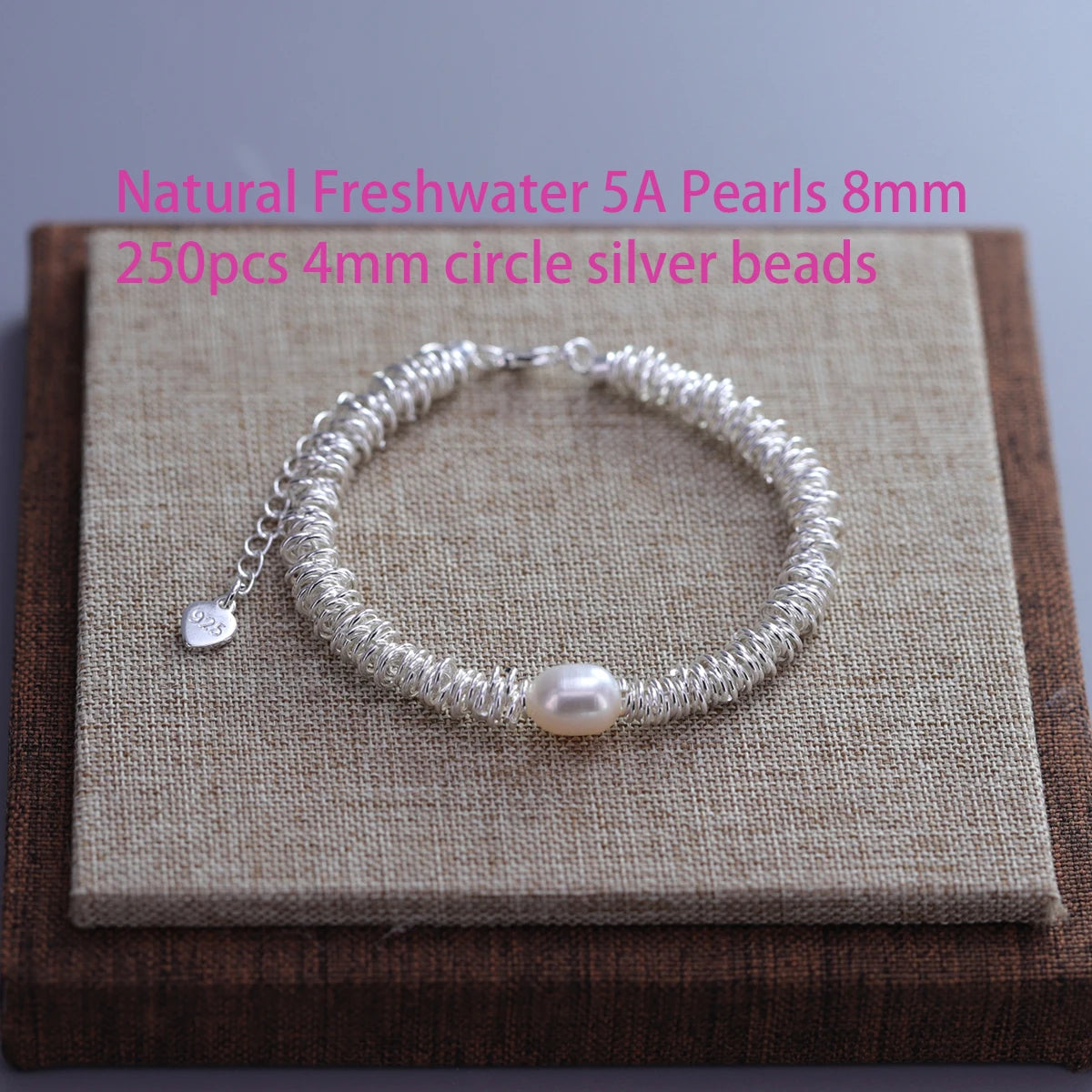 VENTFILLE 925 Sterling Silver Line Extremely fine Bracelet for Women Love Haert Bead Korean Ins Sweet Jewelry Gift Dropshipping