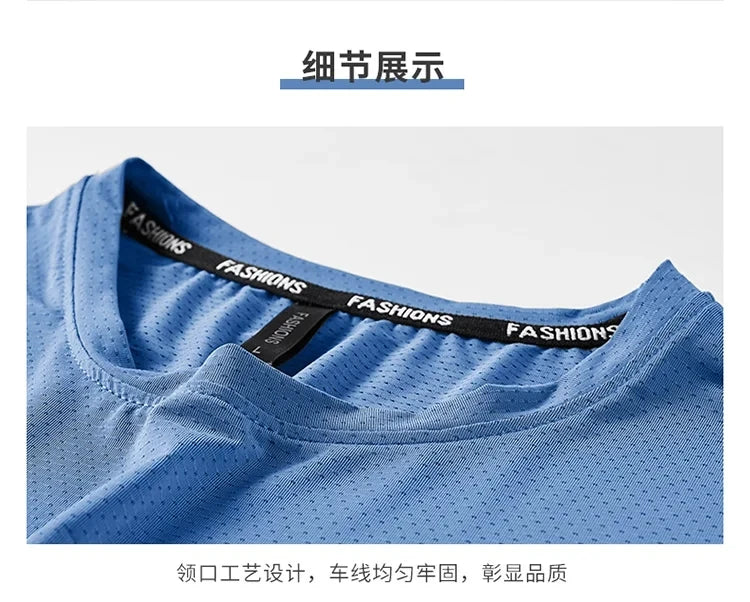 Quick Dry Sport T Shirt Men'S 2024 Short Sleeves Summer Casual White Plus OverSize 6XL 7XL 8XL 9XL Top Tees GYM Tshirt Clothes