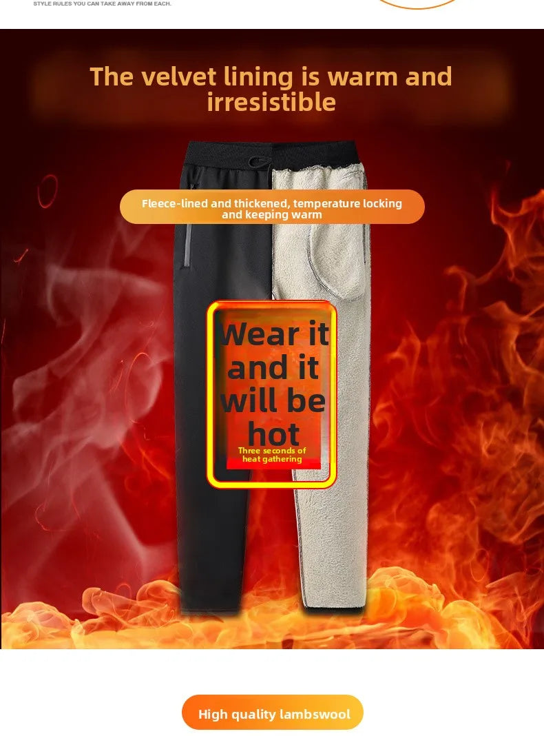 Men's Sportswear New Winter Autumn fleece Tracksuit 2 Piece Sets Sports Suit Jacket+Pant Sweatsuit Male Fashion warm Clothing