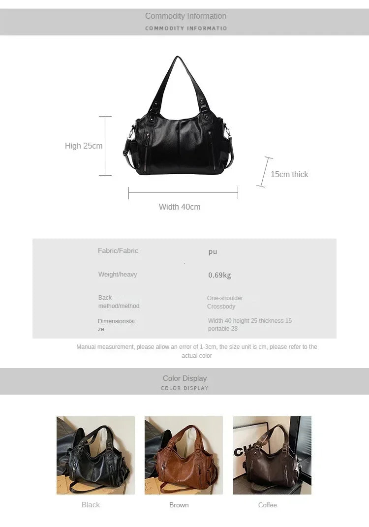 Soft Interior Compartment Shoulder Bags 2024 High Quality Contrasting Colors Bags for Women Fashion Zipper Pu Women's Handbags