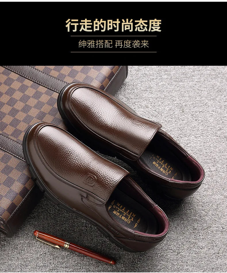 New Genuine Leather Handmade Shoes Casual Shoes For Men Flat Platform Walking Shoe Outdoor Footwear Loafers Breathable Sneakers