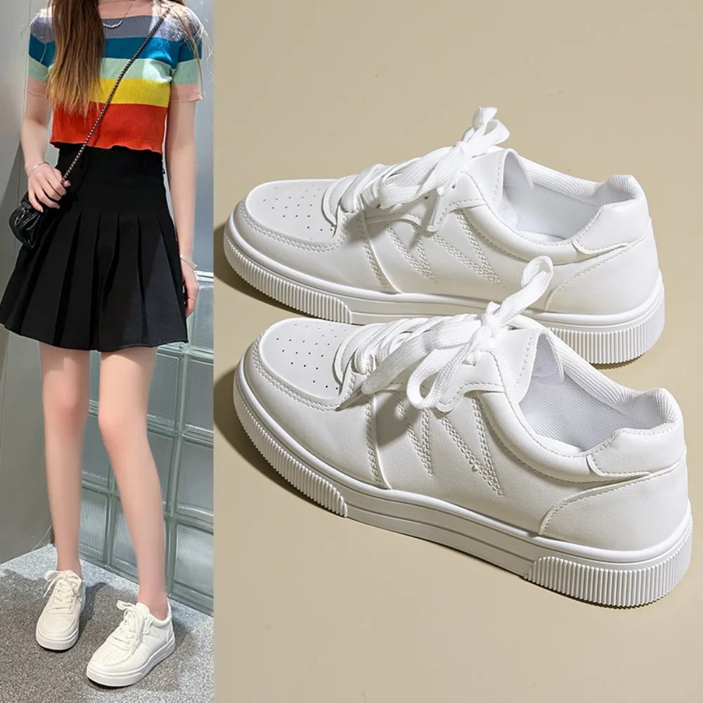 Women's Thick Sole Breathable Lightweight Casual Sneakers Spring Summer New Style Comfortable Sports Shoes Slip-On Loafers