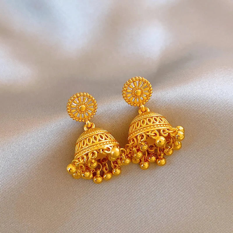 DREJEW Vintage Bell Tassel Earrings for Women 2025 European and American Drop Earring High-end Luxury Designer Jewelry