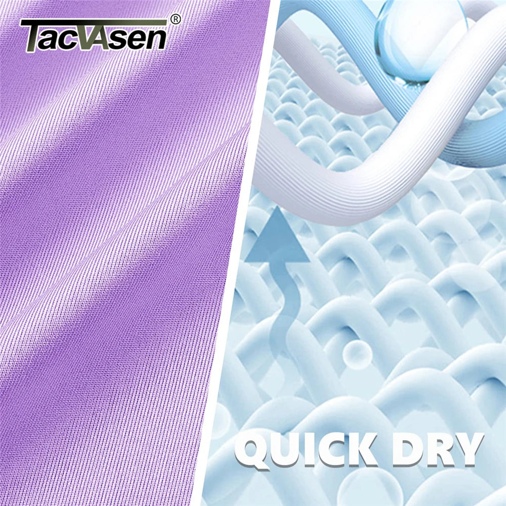 TACVASEN Summer UPF 50+ Short Sleeve Shirts Womens Sun Protection T-shirts Quick Dry 4 Buttons Tennis Workout Tee Golf Pullovers