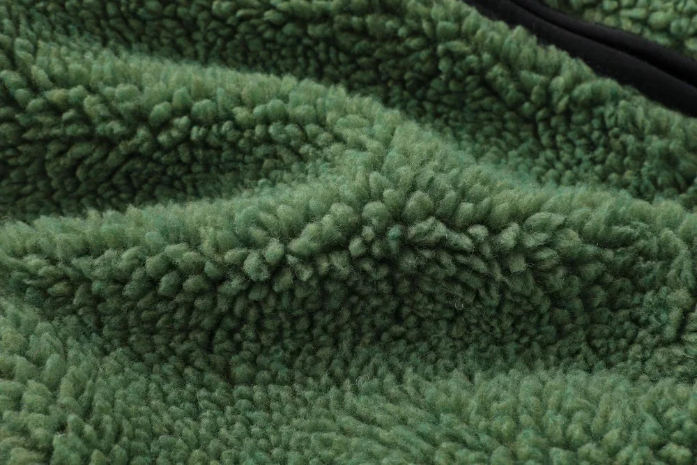 Vintage American Style Double-Sided Wearable Black Eight Ball Flocking Woolen Jacket Zipper For Men And Women Casual Use