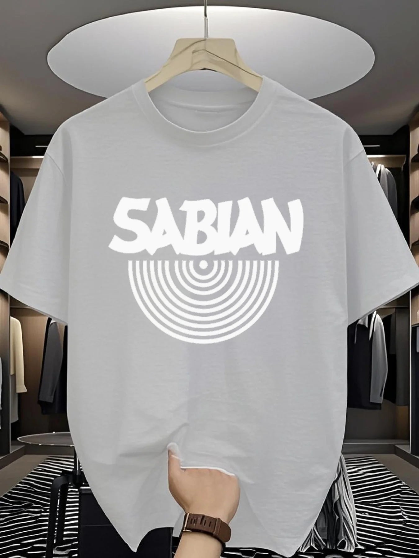 SABIAN Retro Graphic Design -Summer T-shirt Casual T-shirt Loose Comfortable to wear casual summer outdoor clothing;