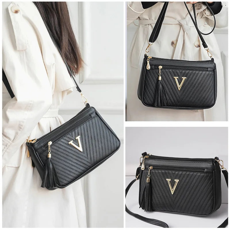 Women's Middle-aged Crossbody Bag Korean Version 2025 Spring/summer Fashion Trend Single Shoulder Bag Change Mobile Phone Purse