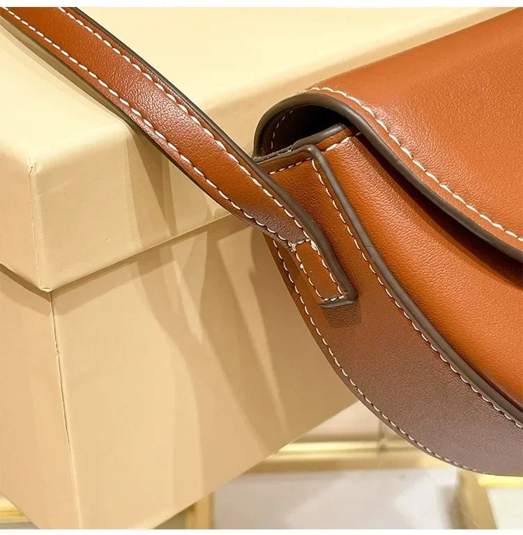 Trendy Fashionable Versatile Women's Shoulder Bag 2024 New Style Summer Collection Genuine Leather Waist Crossbody Small Bag