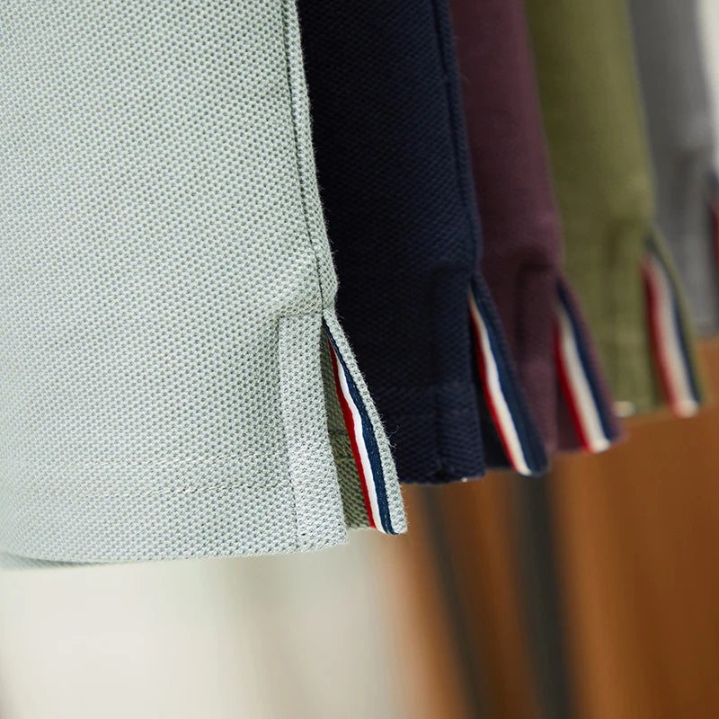 Summer hot selling men's fashionable business high-quality polo shirt, casual and comfortable pure cotton short sleeved shirt