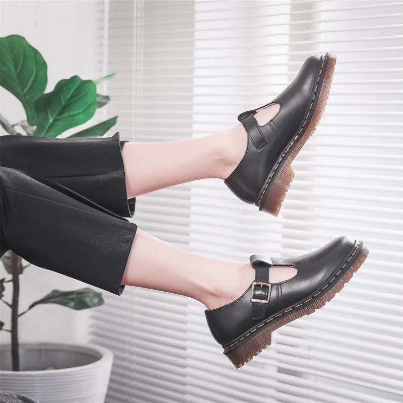 Spring and Autumn Casual Shoes for Men and Women 2025 Fashion Mary Jane Shoes Women Thick-soled British Business Casual Shoes 45