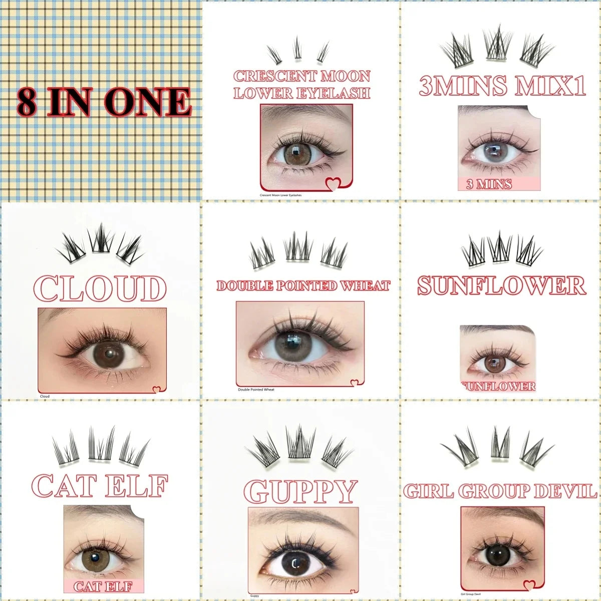 32 Rows Large Capacity Eyelashes Extension Professional Individual Cluster DIY Lashes Natural False Eyelashes Makeup Products