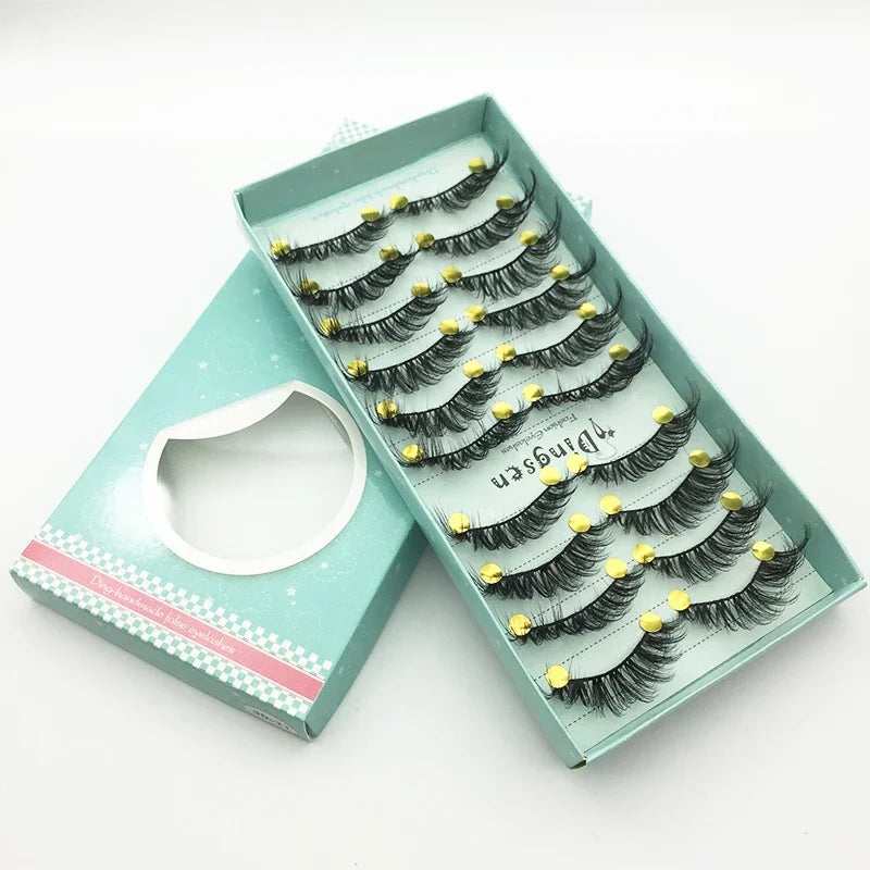 10/2 Pairs Mink Eyelashes Natural 3D Lashes Faux Cils Makeup Dramatic False Eyelashes Wholesale Eyelash Extension Makeup Tools