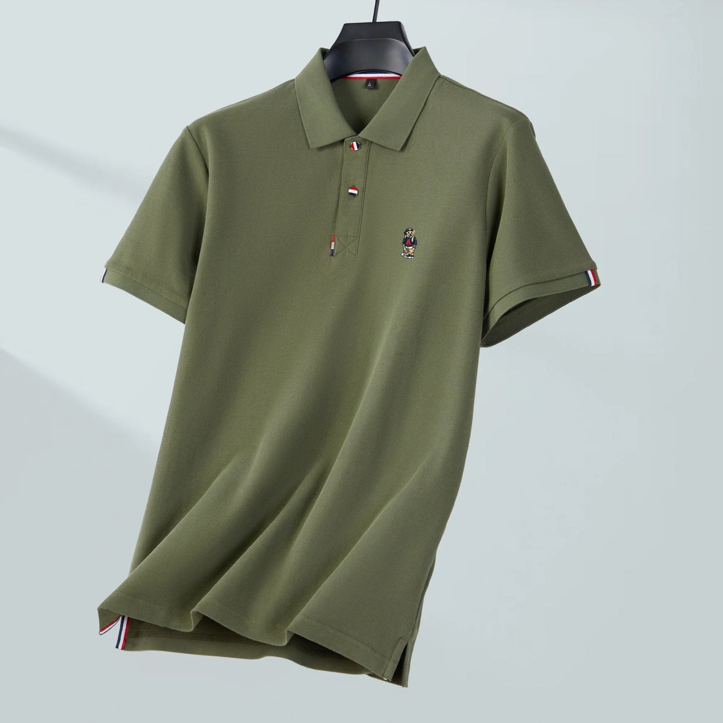 Summer hot selling men's fashionable business high-quality polo shirt, casual and comfortable pure cotton short sleeved shirt