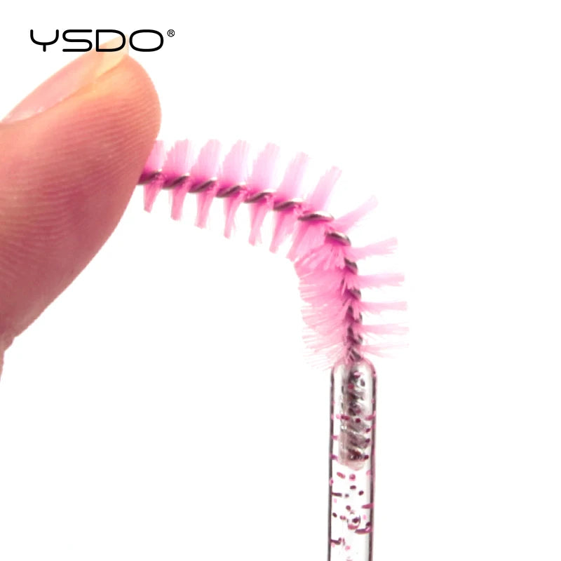 YSDO Good Quality 5/50 Pcs Crystal Eyelash Makeup Brushes Diamond Handle Mascara Wands Eyelash Extension Tools