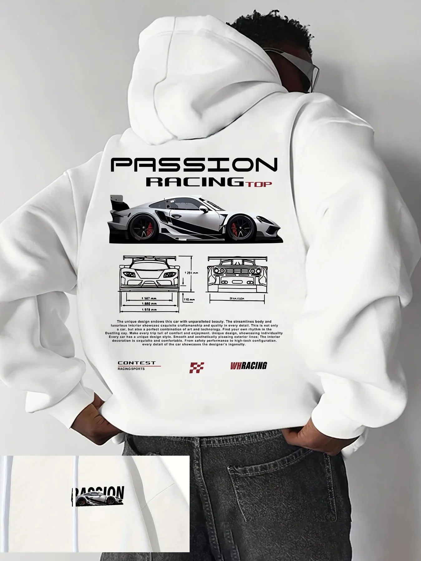 Men's casual hoodie alphabet print loose fit - Temu Bahrain streetwear 22ss men clothing hoodies hoodie men one piece haikyuu