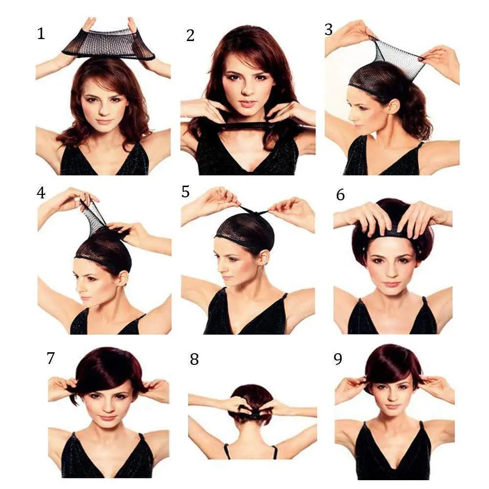 Brown Bob Wig With Bangs Synthetic Short Bob Wigs For Women Straight Bob Bangs Wig Heat Resistant Hair For Cosplay Daily Party