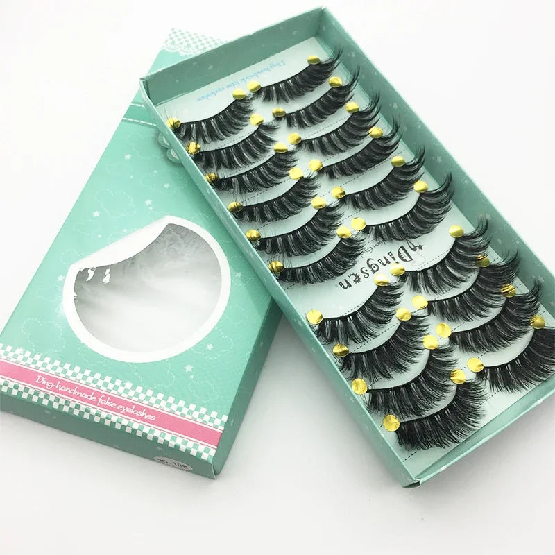 10/2 Pairs Mink Eyelashes Natural 3D Lashes Faux Cils Makeup Dramatic False Eyelashes Wholesale Eyelash Extension Makeup Tools