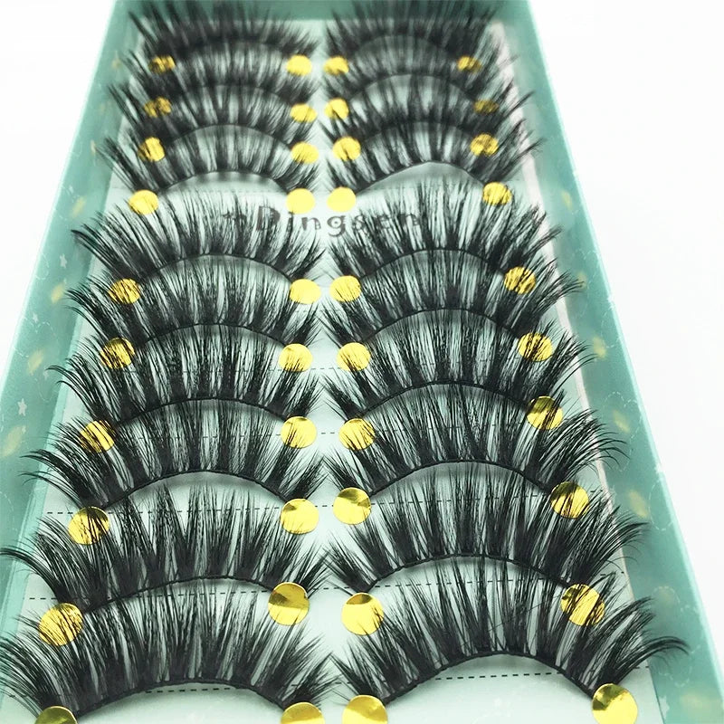 10/2 Pairs Mink Eyelashes Natural 3D Lashes Faux Cils Makeup Dramatic False Eyelashes Wholesale Eyelash Extension Makeup Tools