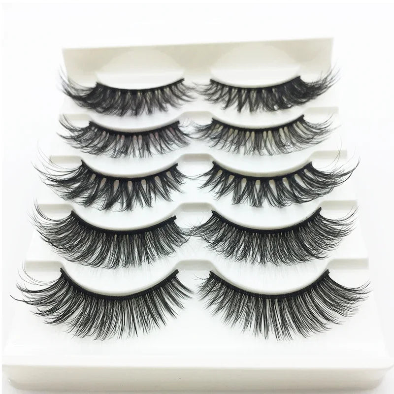 10/2 Pairs Mink Eyelashes Natural 3D Lashes Faux Cils Makeup Dramatic False Eyelashes Wholesale Eyelash Extension Makeup Tools