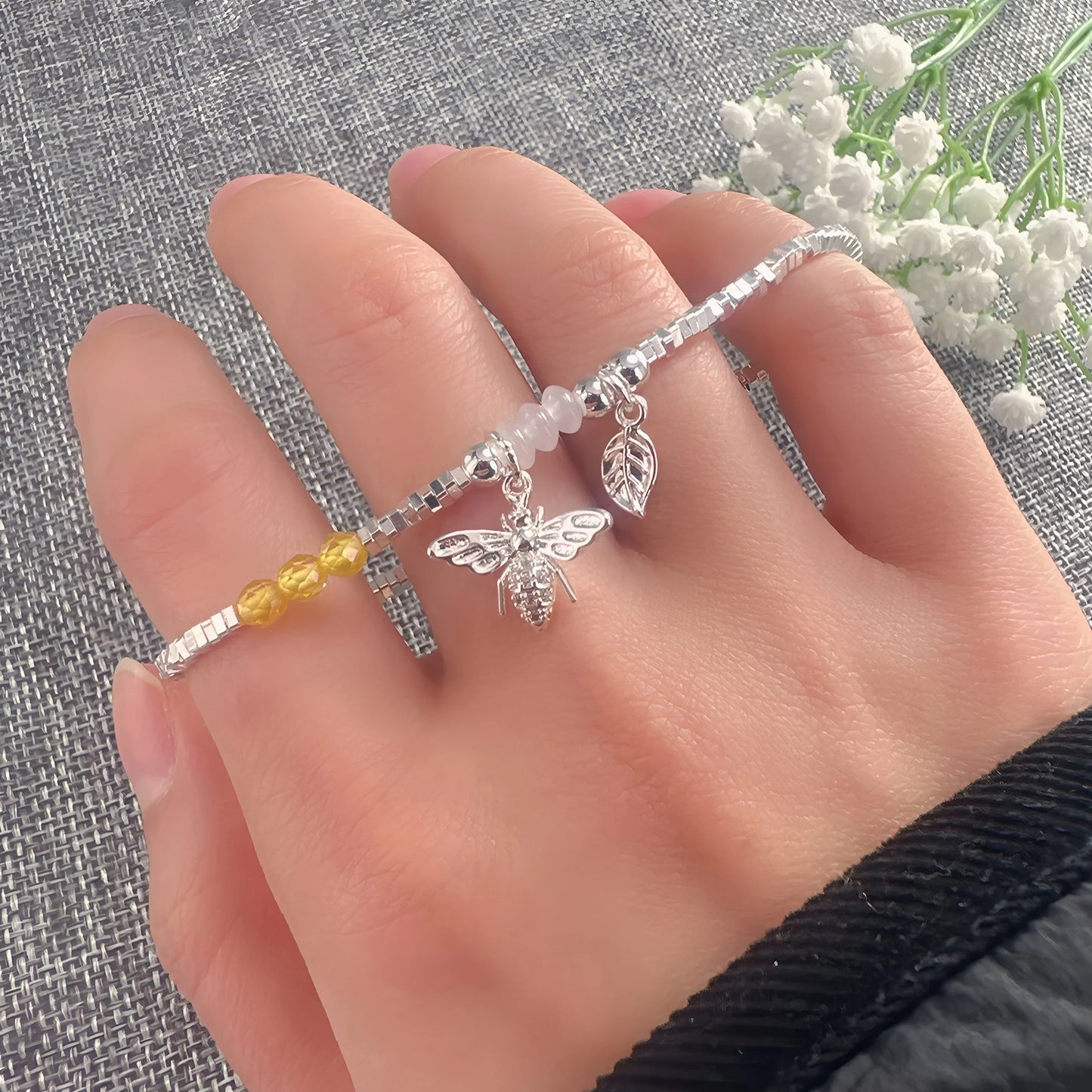 VENTFILLE 925 Sterling Silver Zircon Love Heart Bracelet For Women Bowknot Stars Bead Snake Bone Chain Jewelry Gift Dropship