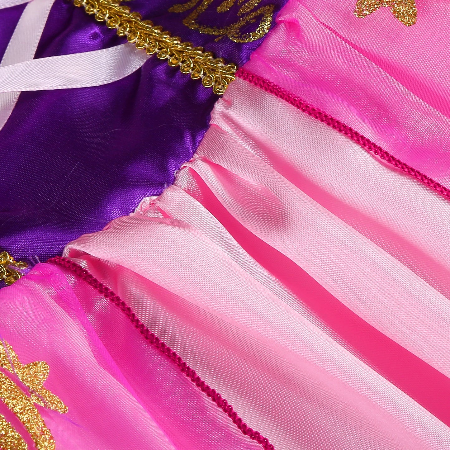 Disney Rapunzel Princess Dress Girl Purple Puff Sleeve Cosplay Tangled Costume Halloween Vestido Kids Birthday Ball Gown Clothes