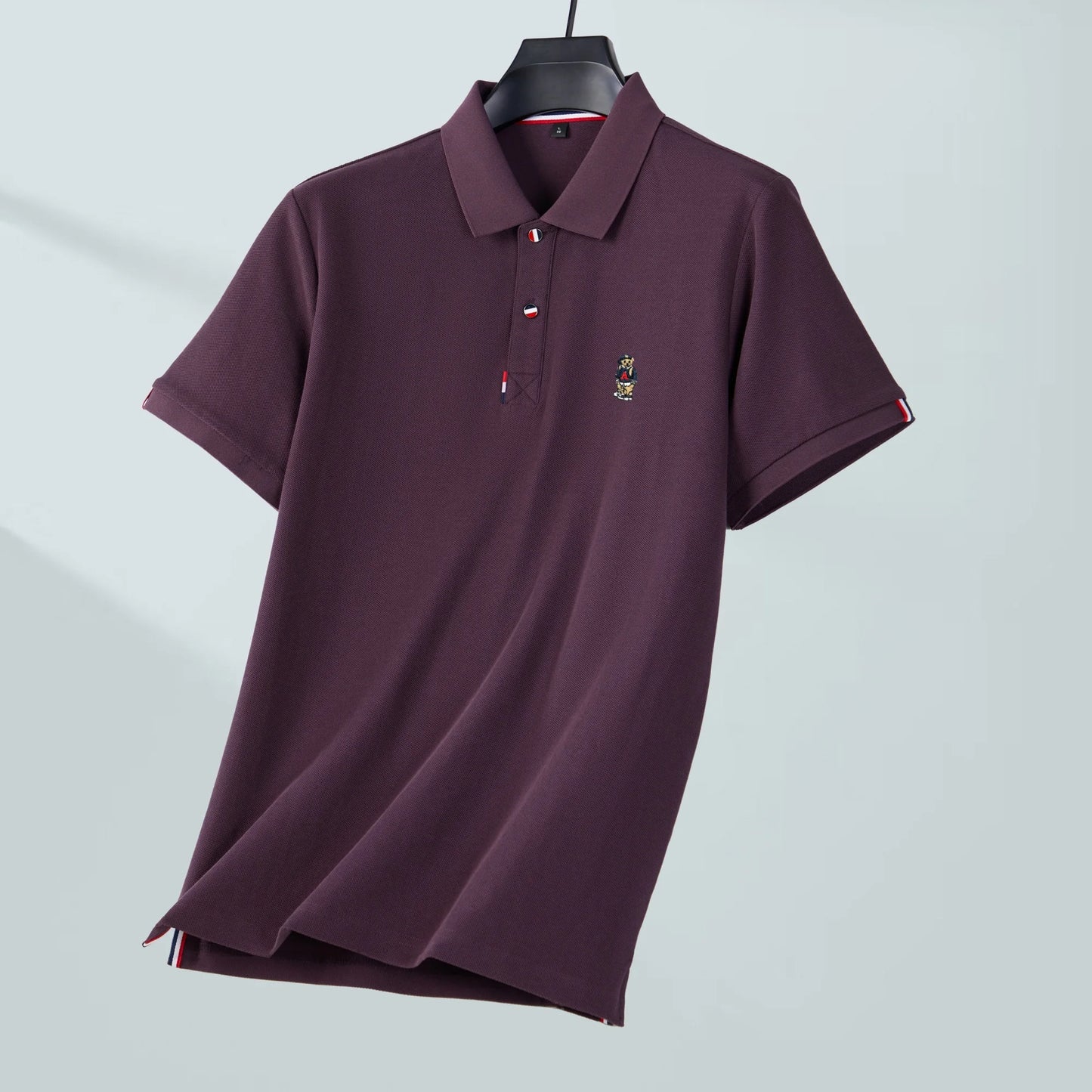 Summer hot selling men's fashionable business high-quality polo shirt, casual and comfortable pure cotton short sleeved shirt