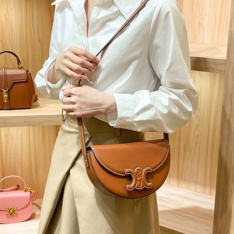 Trendy Fashionable Versatile Women's Shoulder Bag 2024 New Style Summer Collection Genuine Leather Waist Crossbody Small Bag