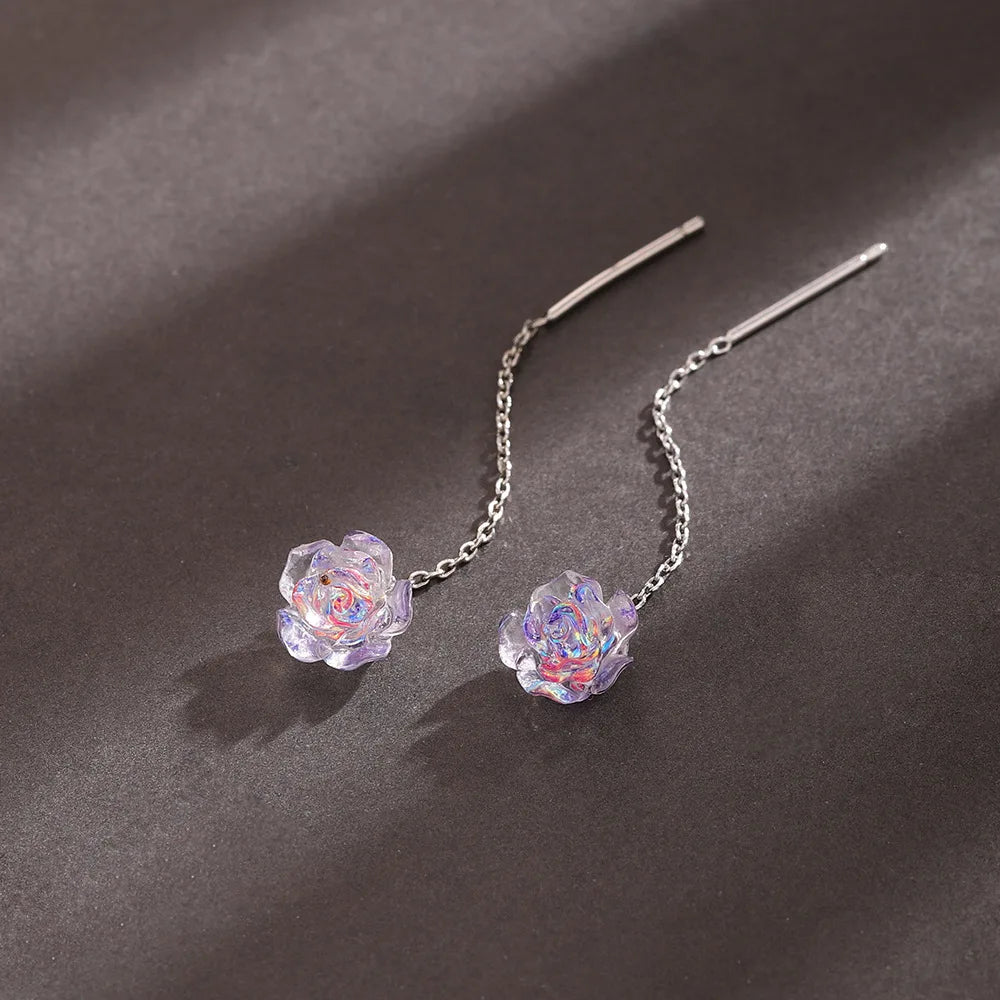 European and American Black Drop Tassel Long Earrings 2025 New Fashion Party Luxury Accessories For Womens Temperament Jewelry