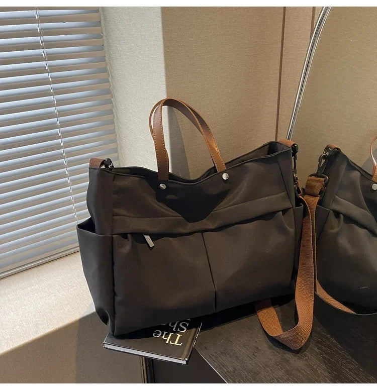 Large Capacity Winter Lady Shoulder Bag Vintage Casual Girl Tote Bags Y2K Pu Leather Female Handbags Women's Commuter Bag Purse