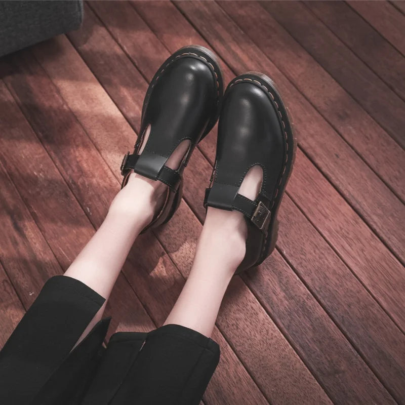Spring and Autumn Casual Shoes for Men and Women 2025 Fashion Mary Jane Shoes Women Thick-soled British Business Casual Shoes 45