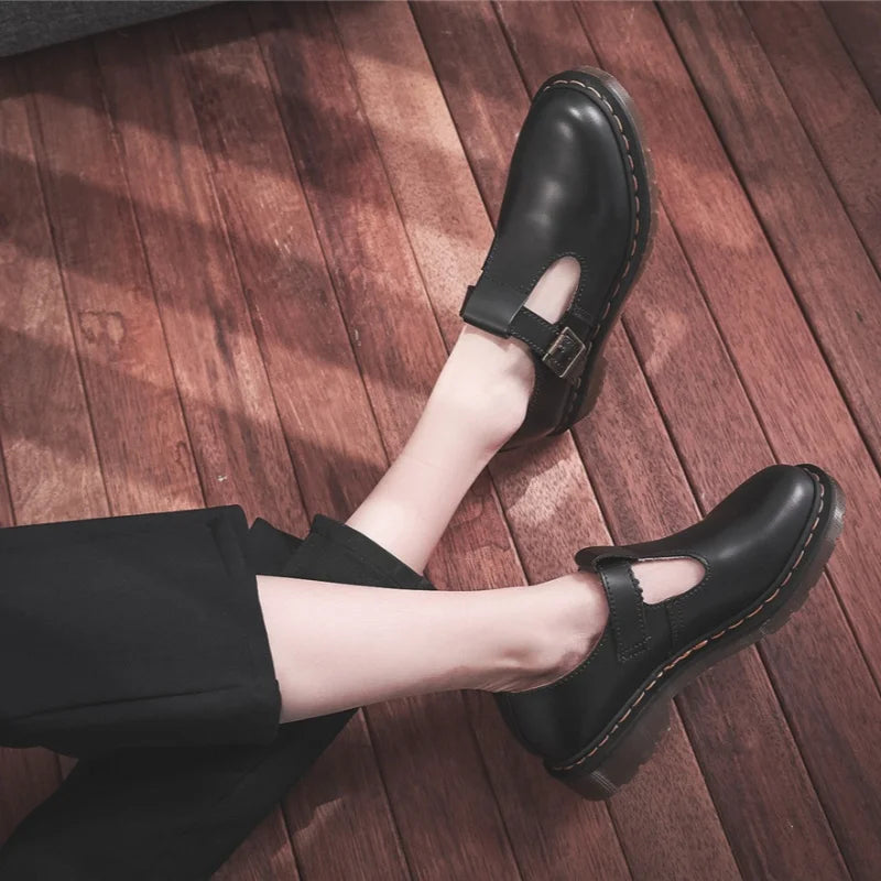 Spring and Autumn Casual Shoes for Men and Women 2025 Fashion Mary Jane Shoes Women Thick-soled British Business Casual Shoes 45