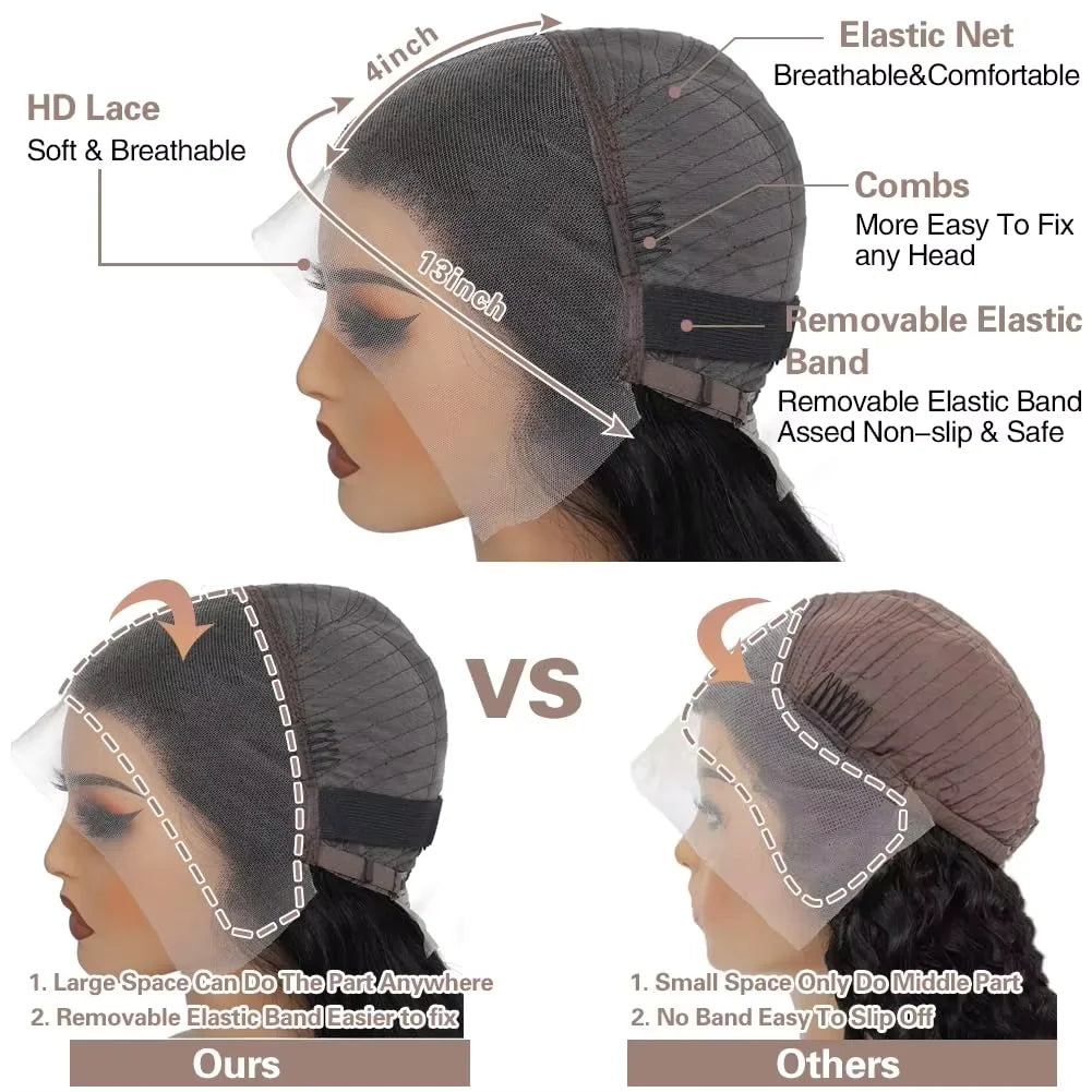 1B/27 Body Wave Wig Human Hair 30 Inch 13x4 HD Lace Frontal Wig Ombre Blonde Highlight Brazilian Hair Front Wigs For Black Women