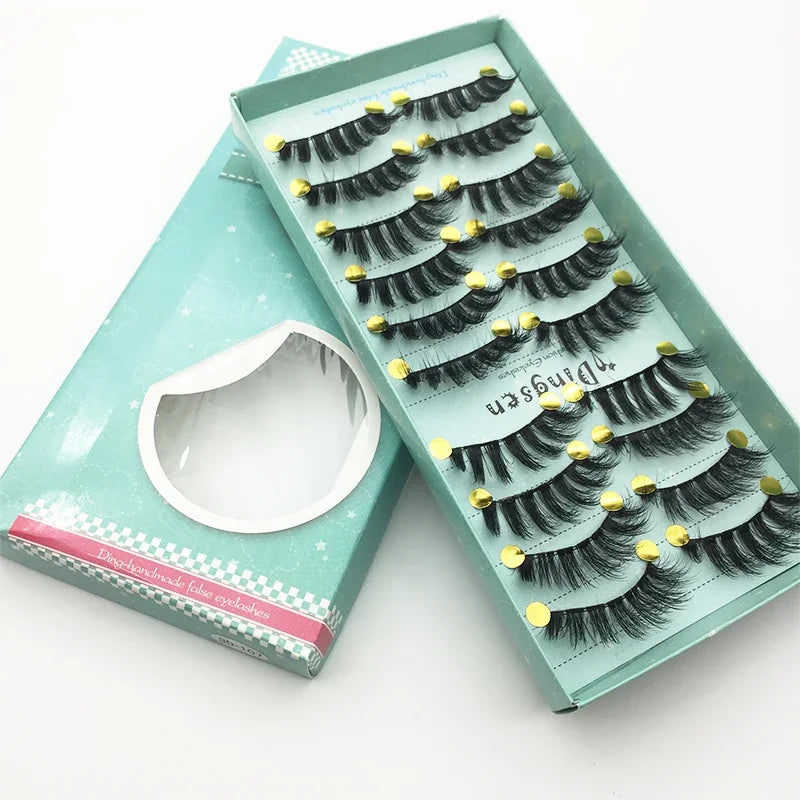 10/2 Pairs Mink Eyelashes Natural 3D Lashes Faux Cils Makeup Dramatic False Eyelashes Wholesale Eyelash Extension Makeup Tools