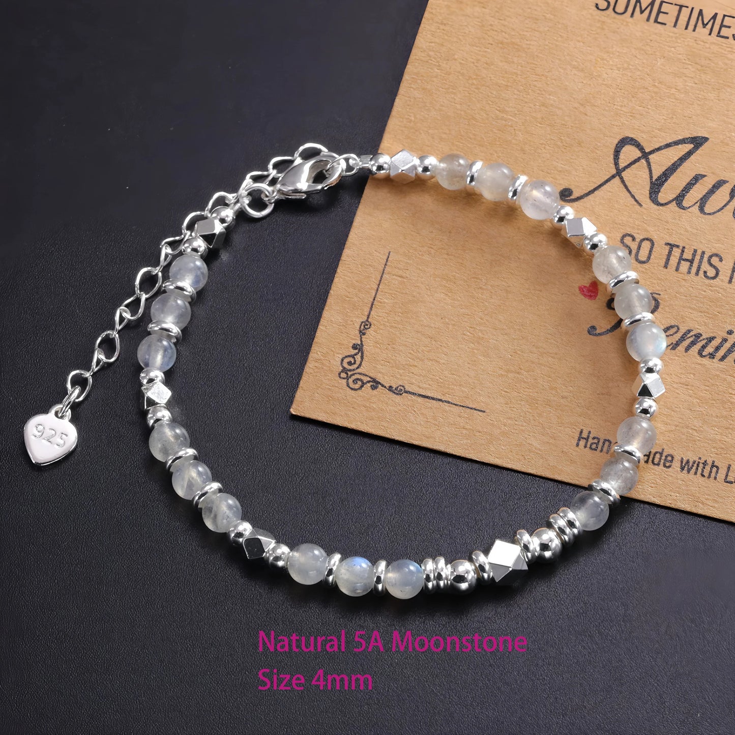 VENTFILLE 925 Sterling Silver Line Extremely fine Bracelet for Women Love Haert Bead Korean Ins Sweet Jewelry Gift Dropshipping