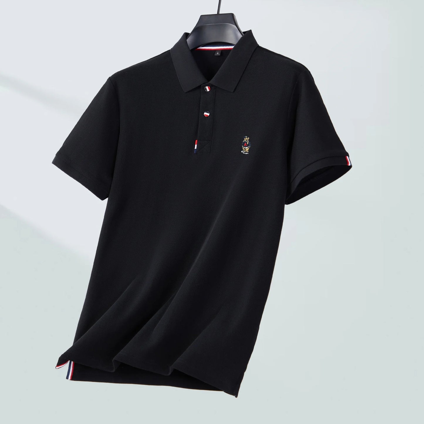 Summer hot selling men's fashionable business high-quality polo shirt, casual and comfortable pure cotton short sleeved shirt