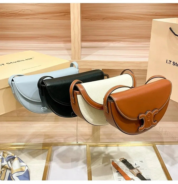 Trendy Fashionable Versatile Women's Shoulder Bag 2024 New Style Summer Collection Genuine Leather Waist Crossbody Small Bag