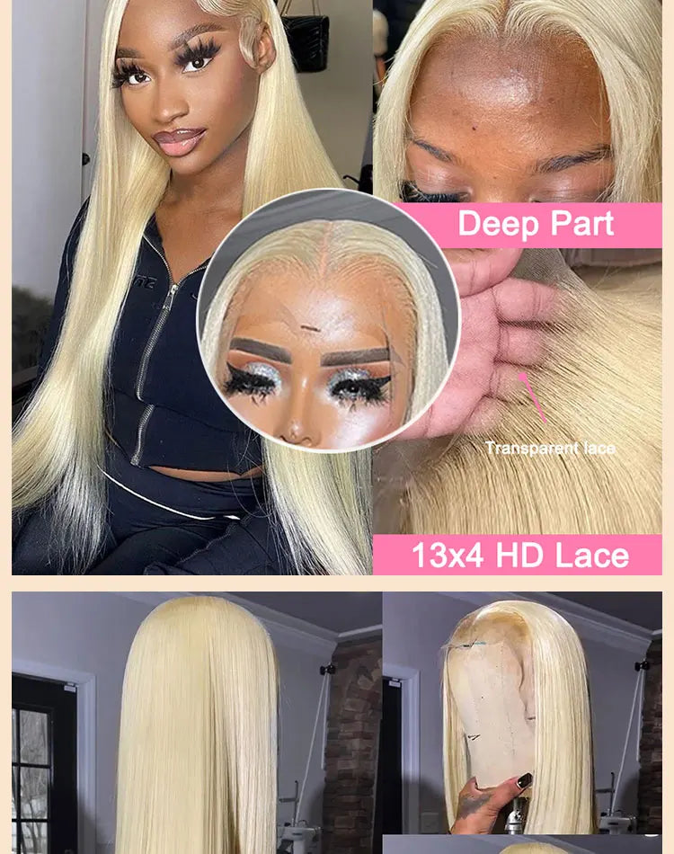 30 40 inch 613 Honey Blonde Straight 13x4 Lace Front Wigs Human Hair Glueless 5x5 Closure Brazilian Hd 13x6 Front Wig PrePlucked
