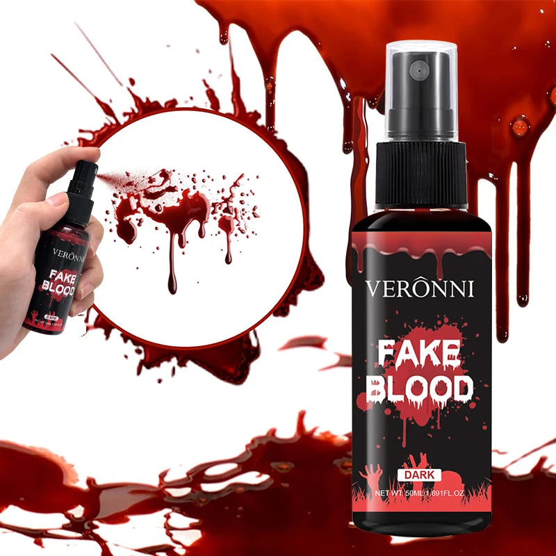 Realistic Fake Blood Gel Non-Toxic Long-Lasting SFX Makeup with Clotted Blood Texture for Halloween Party Vampire Zombie Monster