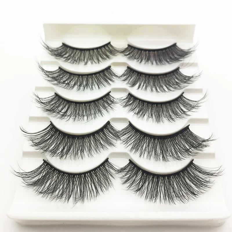 10/2 Pairs Mink Eyelashes Natural 3D Lashes Faux Cils Makeup Dramatic False Eyelashes Wholesale Eyelash Extension Makeup Tools
