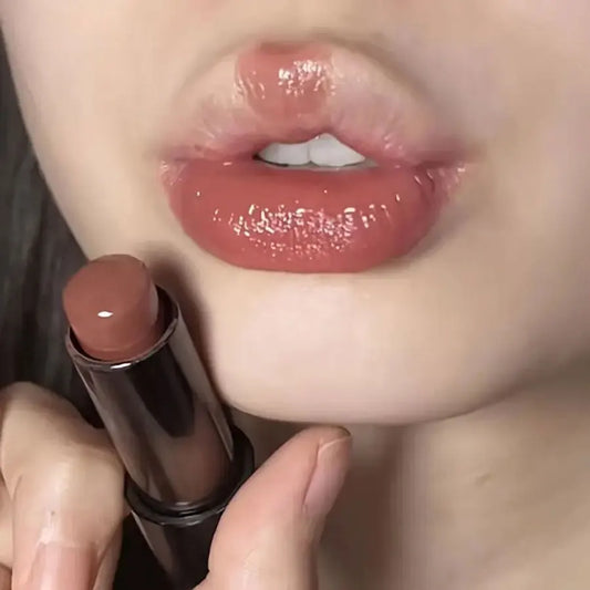Lipstick red brown lipstick waterproof moisturizing mirror lipstick lip gloss natural long-lasting makeup Valentine's Day gift