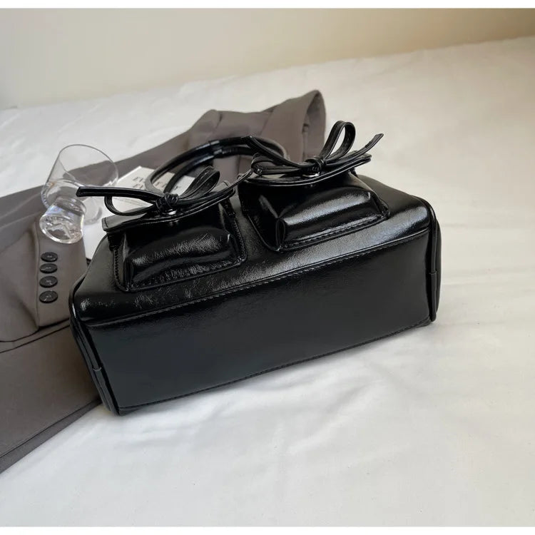 Vintage Women Business Shoulder Bags Simple Ladies Commute Tote Bag Pu Leather Female Underarm Bag Burgundy Large Handbags Purse