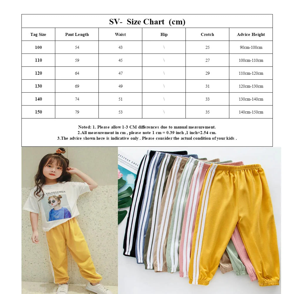 Summer Boys and Girls Thin Pants Kids Sport Wear Trousers Children's Clothes Comfortable Breathable Candy Color Pants