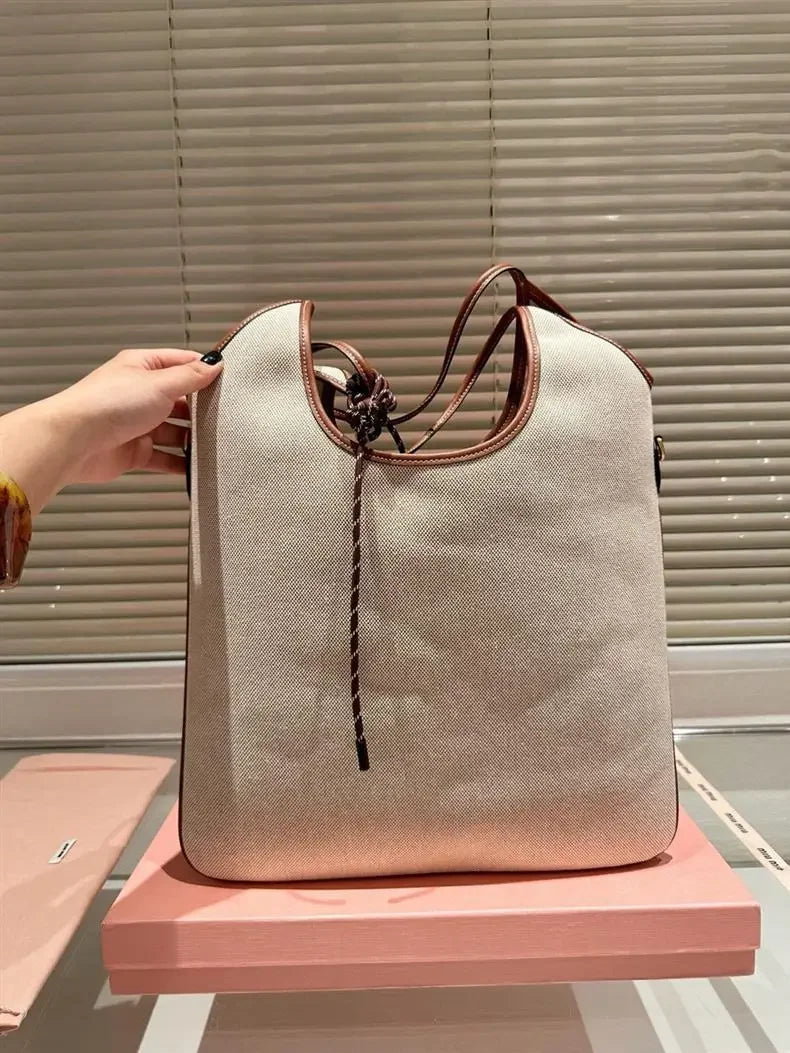 Canva Women's Cross-Border New Style Shoulder Bag HOBO Large Capacity Tote Bag Handheld Diagonal Bags College Style Bags