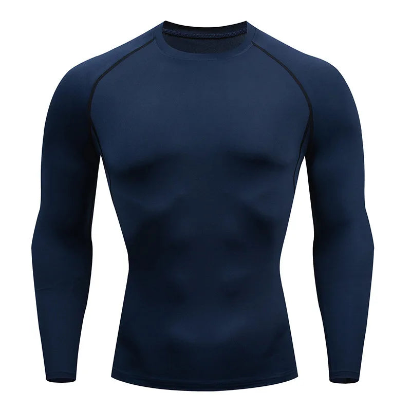 Mens Long Sleeve Rashguard Upf 50 Sun Protection Surf Shirt Quick Dry Breathable Swimming Tight T-shirt Summer 2025 Gym Clothes