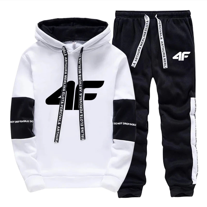 Sports Hot Sale Men's Tracksuit Hooded Long Sleeves Casual Single Piece Sweatshirts And Daily Sweatpants Comfort Outdoor Jogging