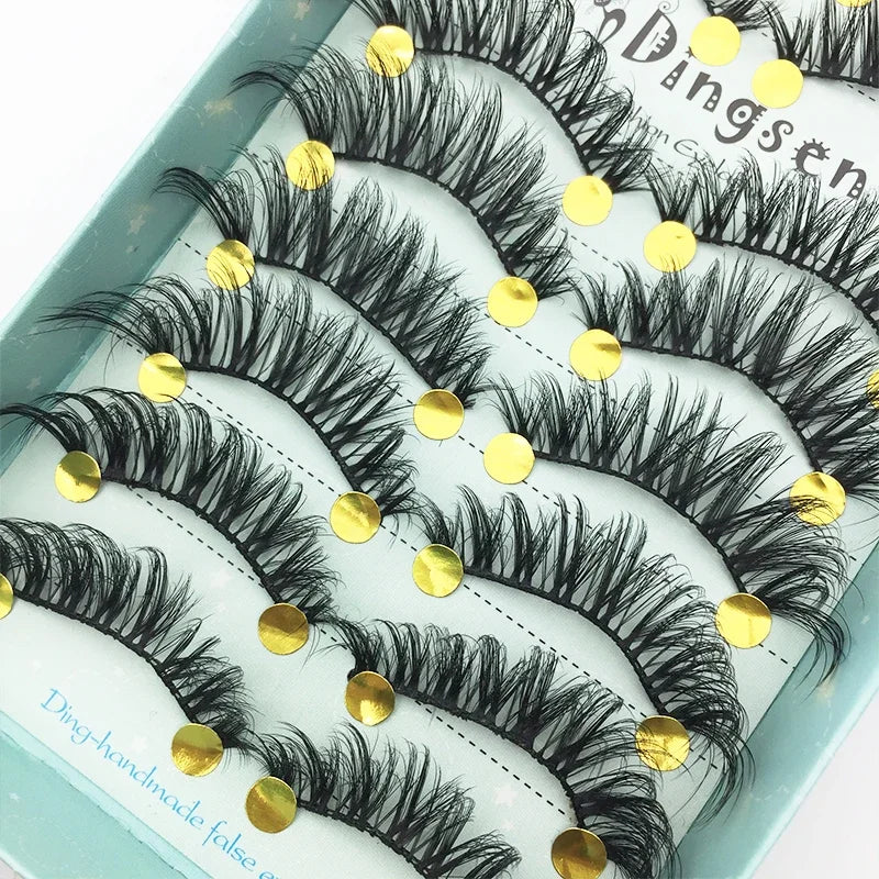 10/2 Pairs Mink Eyelashes Natural 3D Lashes Faux Cils Makeup Dramatic False Eyelashes Wholesale Eyelash Extension Makeup Tools