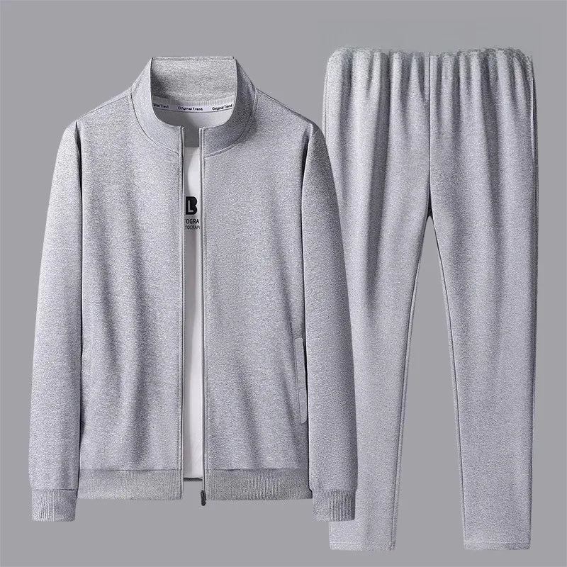 Casual Sportswear Set for Middle-Aged And Elderly Men Spring Autumn New Style Two-Piece Suit Dad Clothes Comfortable Fitness Out