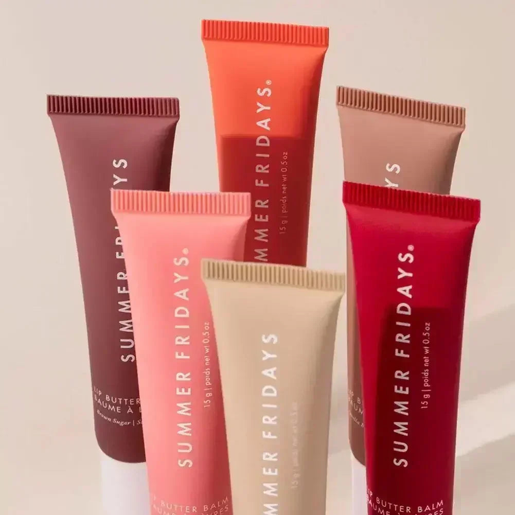 Summer Friday's Vanilla Beige Lip Balm Moisturizing Transparent Lipstick Set Smooth Soft Tube Mirror Lip Gloss Lip Blum Makeup